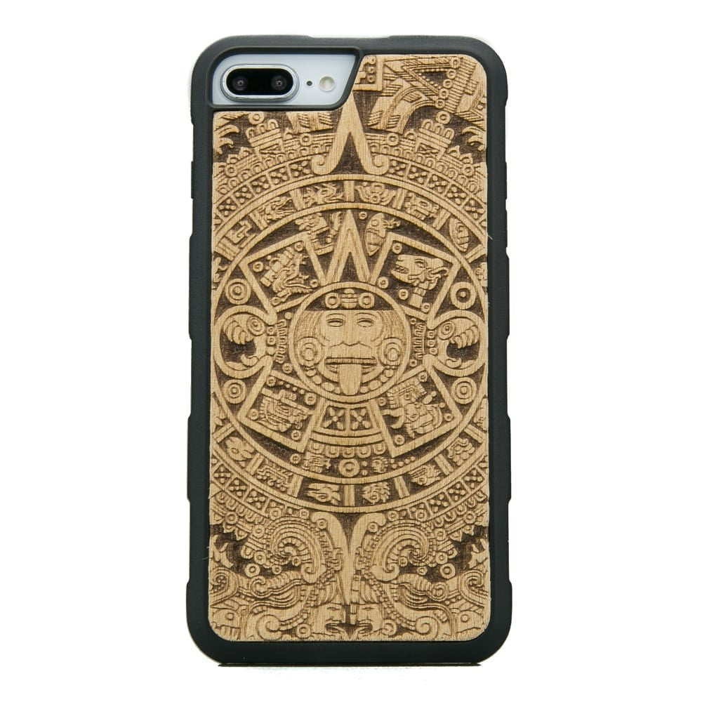 Holzhülle für iPhone 8 Plus / 7 Plus / 6S Plus / 6 Plus, Bewood Aniegre Aztekischer Kalender