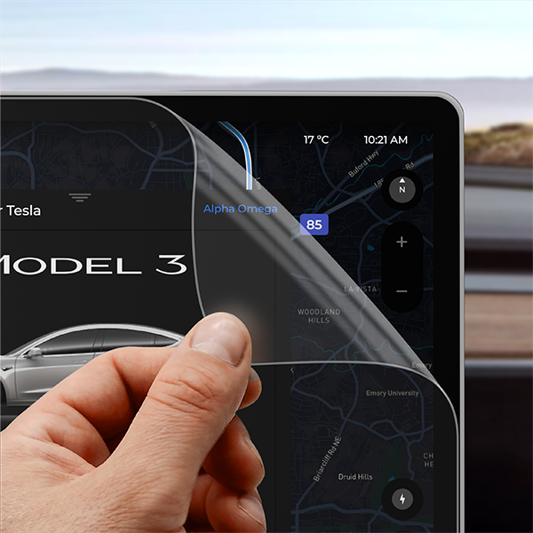 Matte Autodisplayfolie für Tesla Model S Facelift (2025), Grizz Protector