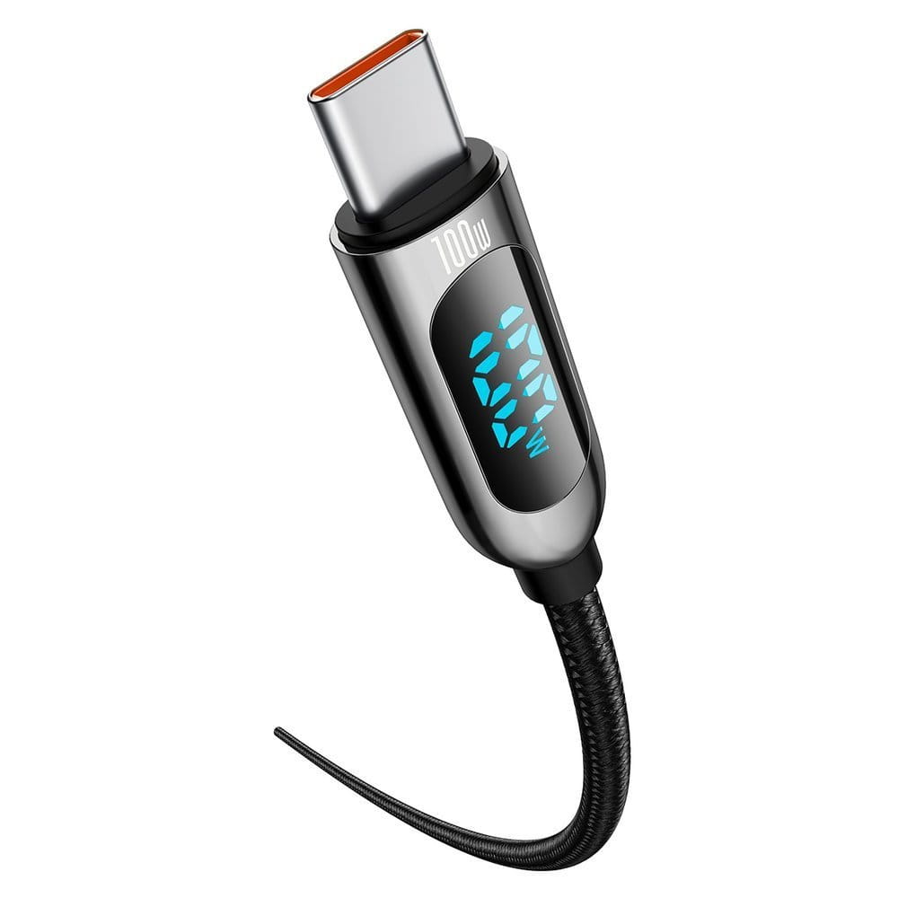 Kabel Baseus Display 100W 5A USB-C für USB-C 1m, schwarz