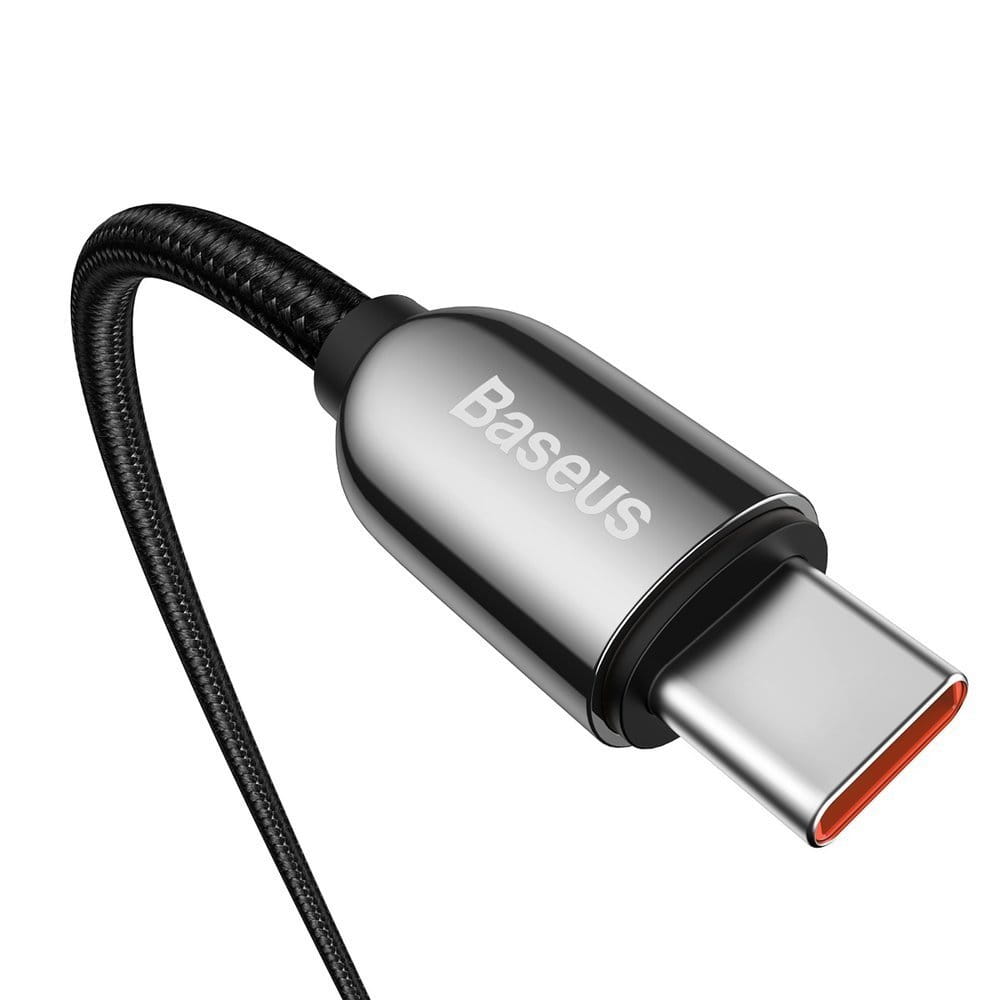 Kabel Baseus Display 100W 5A USB-C für USB-C 1m, schwarz