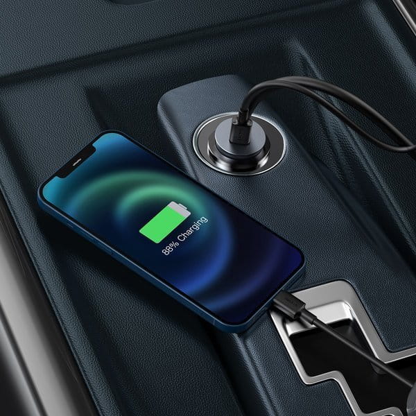 Baseus Share Together 2x USB-A, 2x USB-C, 4x 30W, QC, PD Autoladegerät mit Splitter, Grau