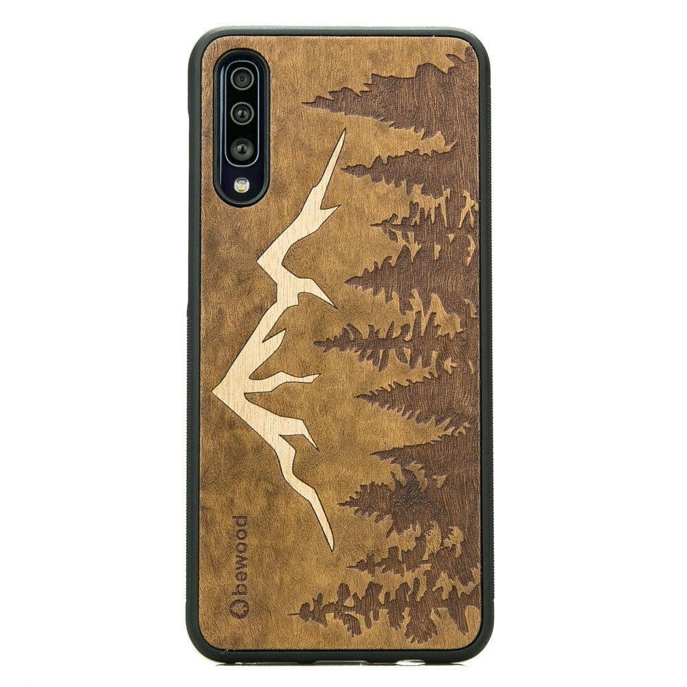 Holzhülle für Galaxy A70, Bewood Imbuia-Gebirge