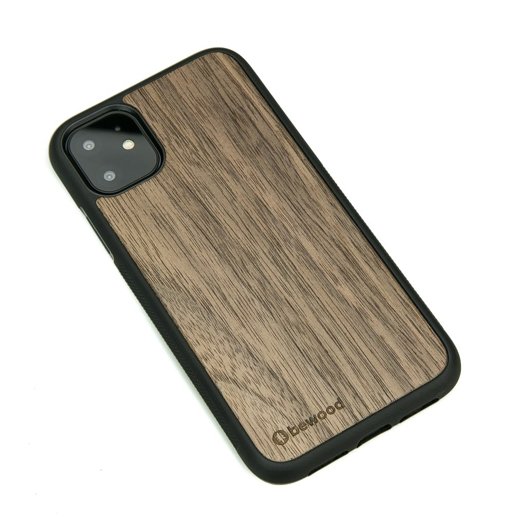 Holzhülle für iPhone 11, Bewood Amerikanischer Nussbaum