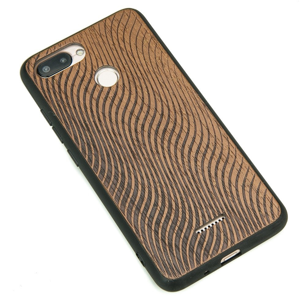 Holzhülle für Xiaomi Redmi 6 / 6A, Bewood Merbauwellen
