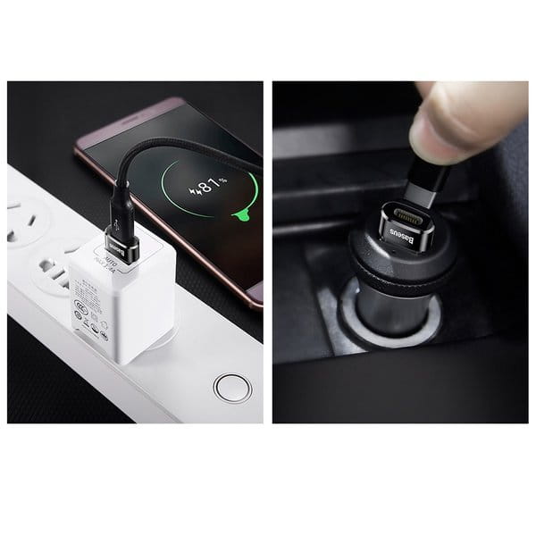 Baseus mini Adapter, USB-A auf USB-C Adapter, 3A, Schwarz
