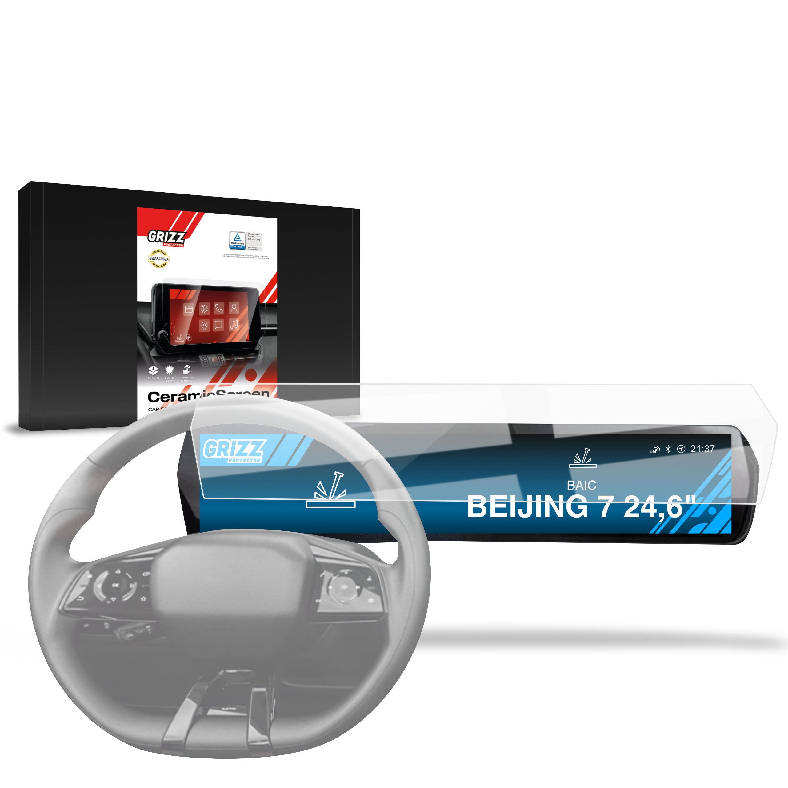 Keramische Autodisplayfolie für BAIC BEIJING 7 (2024-2026), Grizz Protector