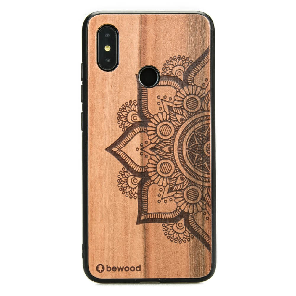 Holzhülle für Xiaomi Mi 8, Bewood Apfelbaum Mandala