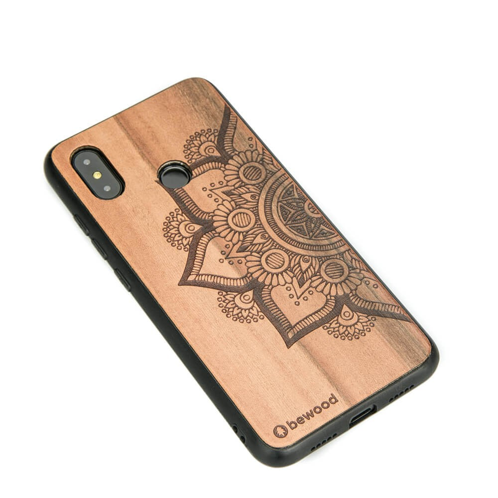 Holzhülle für Xiaomi Mi 8, Bewood Apfelbaum Mandala