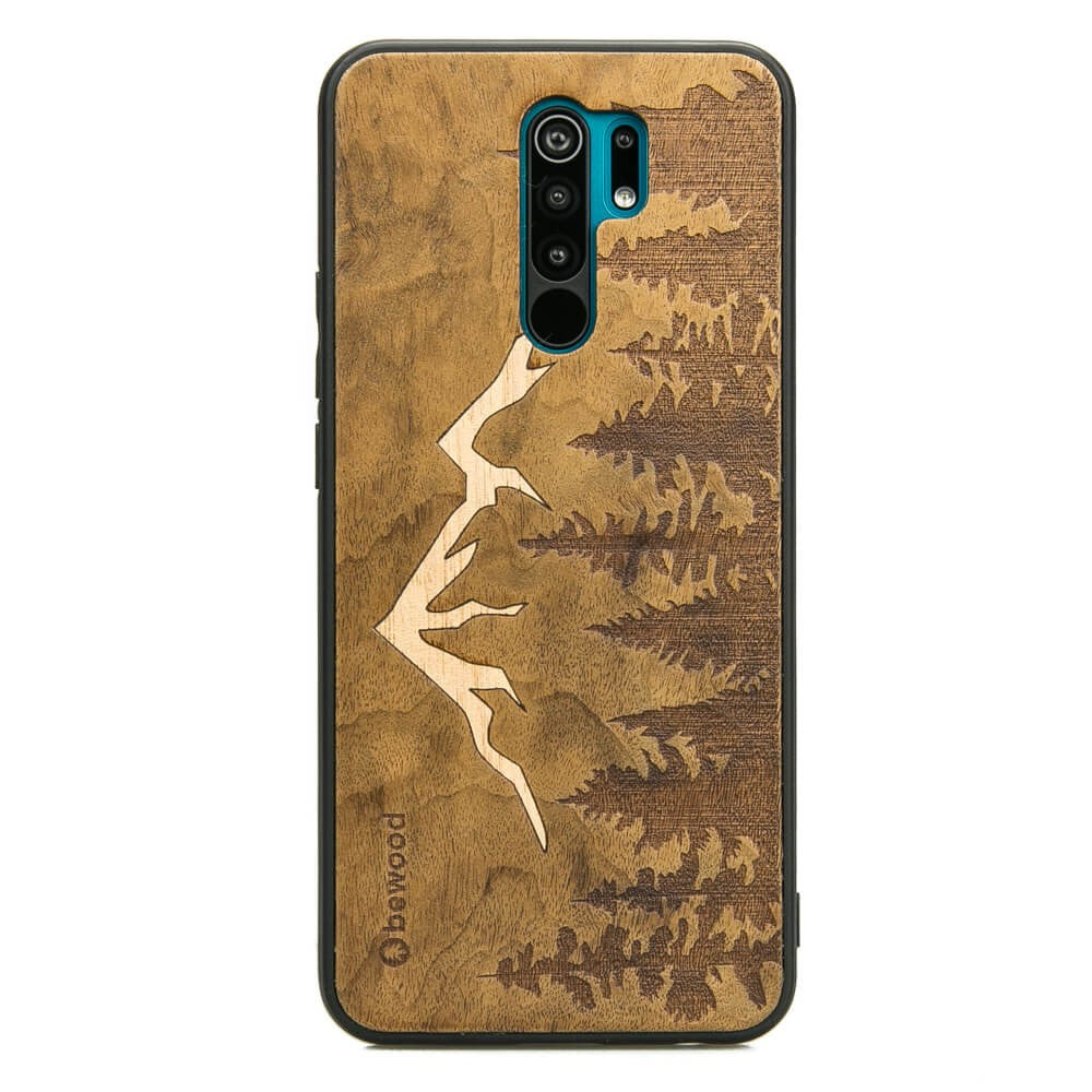 Holzhülle für Xiaomi Redmi 9, Bewood Imbuia-Gebirge