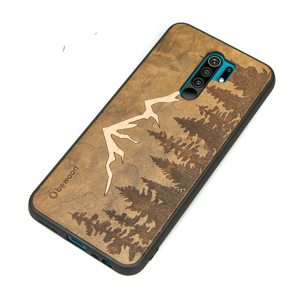 Holzhülle für Xiaomi Redmi 9, Bewood Imbuia-Gebirge