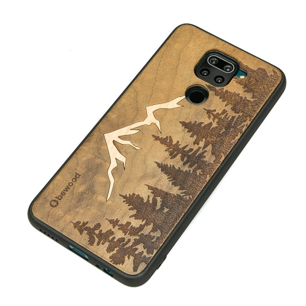 Holzhülle für Xiaomi Redmi Note 9, Bewood Imbuia-Gebirge