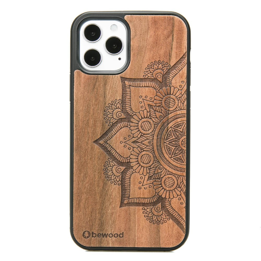 Holzhülle für iPhone 12 Pro / 12, Bewood Apfelbaum Mandala