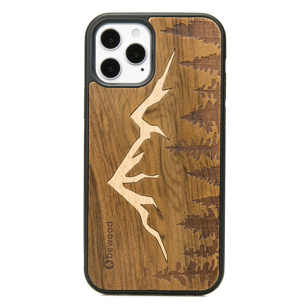 Holzhülle für iPhone 12 Pro / 12, Bewood Imbuia-Gebirge
