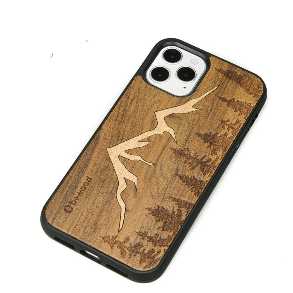 Holzhülle für iPhone 12 Pro / 12, Bewood Imbuia-Gebirge