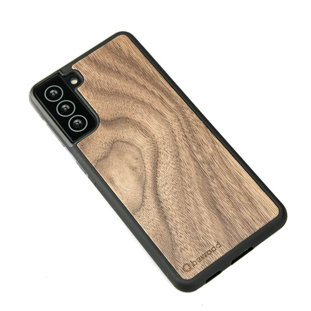 Holzhülle für Galaxy S21, Bewood Amerikanischer Nussbaum