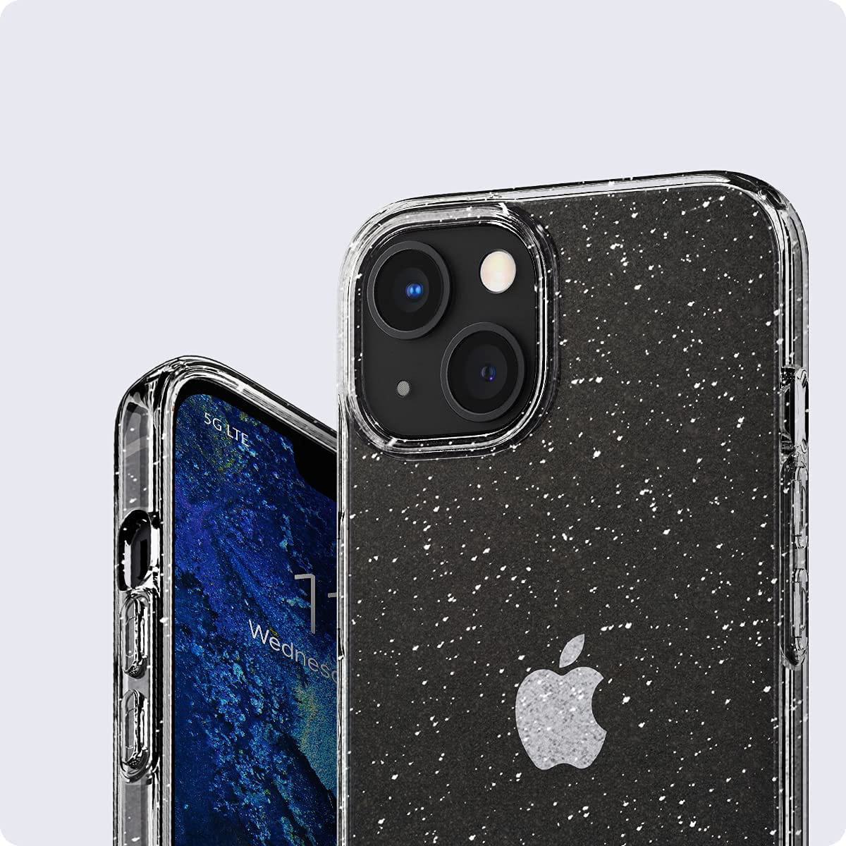 Schutzhülle Spigen Liquid Crystal Glitter für iPhone 13, Transparent