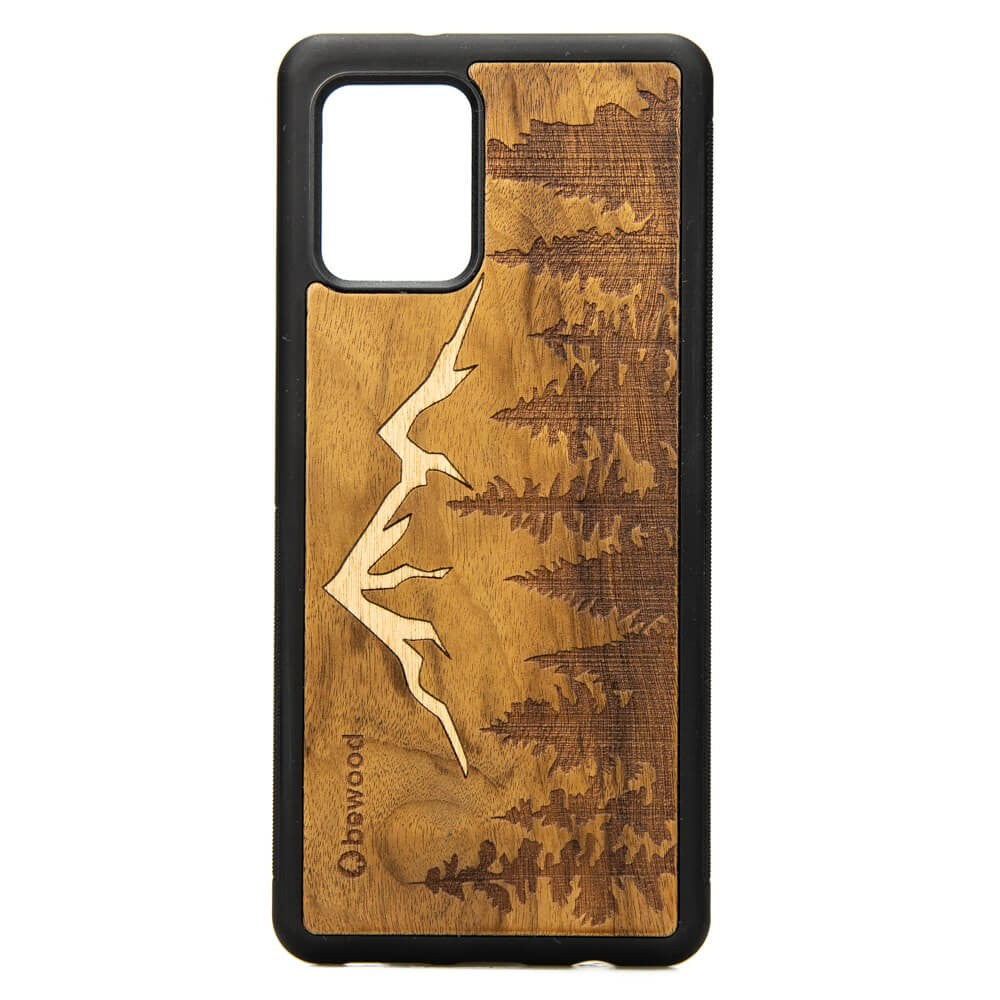 Holzhülle für Galaxy A42 5G, Bewood Imbuia-Gebirge