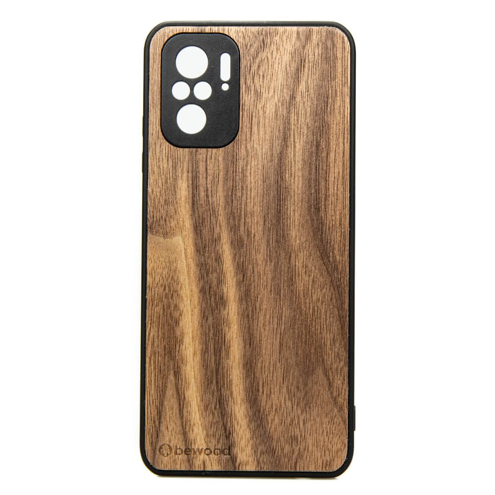 Holzhülle für Xiaomi Redmi Note 10, Bewood Amerikanischer Nussbaum