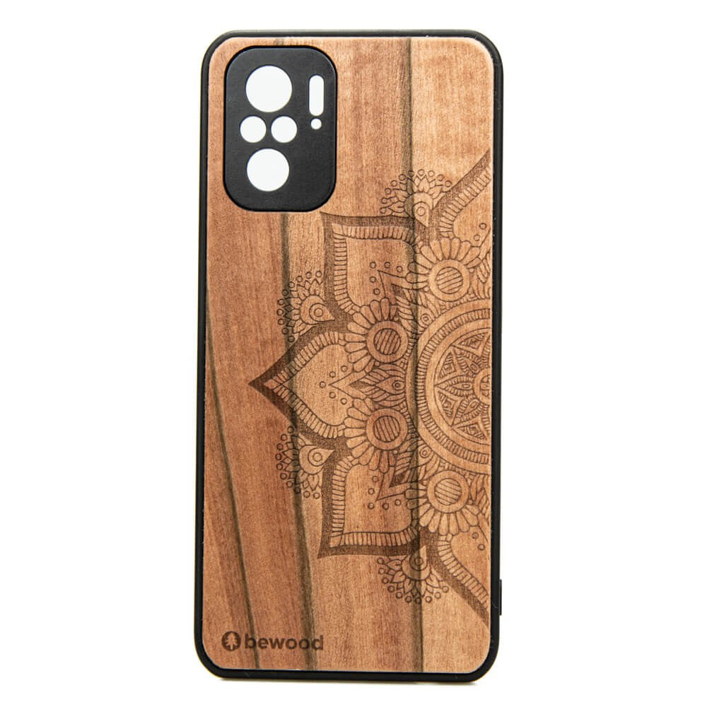Holzhülle für Xiaomi Redmi Note 10, Bewood Apfelbaum Mandala