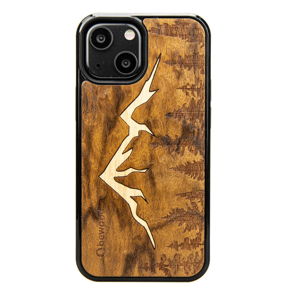 Holzhülle für iPhone 13 Mini, Bewood Imbuia-Gebirge