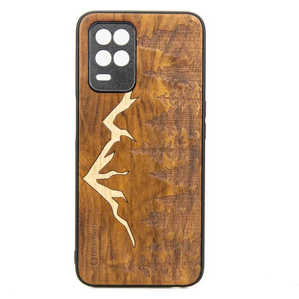 Holzhülle für Realme 8 5G, Bewood Imbuia-Gebirge