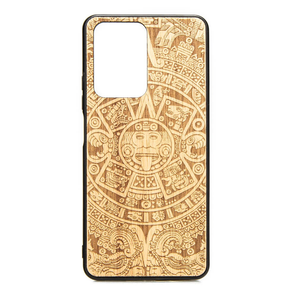 Holzhülle für Xiaomi Mi 11T 5G / 11T Pro 5G, Bewood Aniegre Aztekischer Kalender