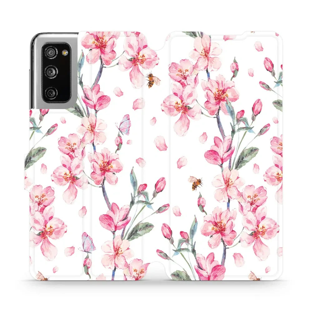 Handyhülle mit klappe für Galaxy S20 FE, Mobiwear Book, Rosa Frühling