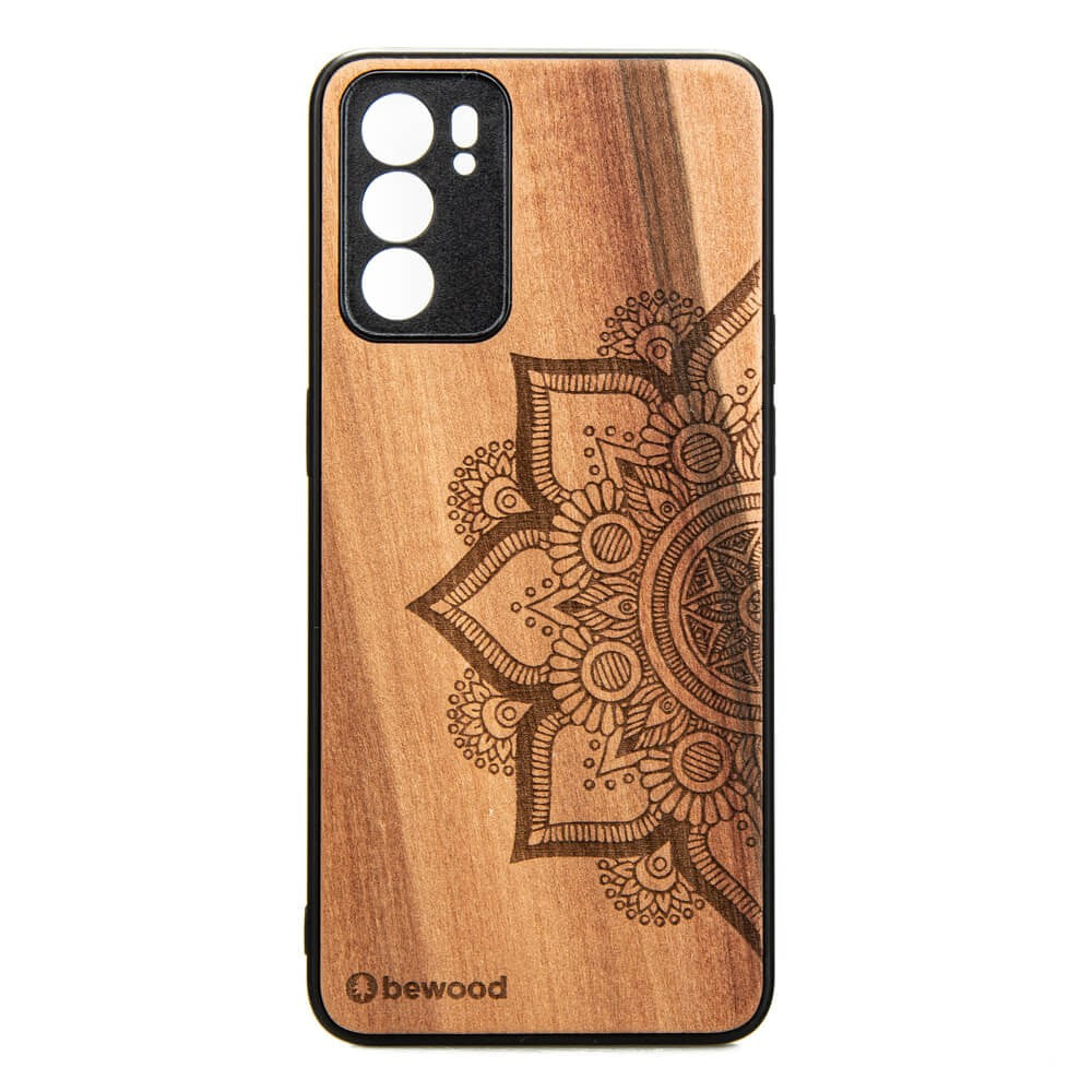 Holzhülle für Oppo Reno 6 5G, Bewood Apfelbaum Mandala