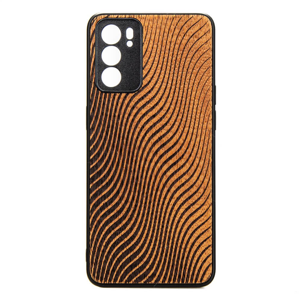 Holzhülle für Oppo Reno 6 5G, Bewood Merbauwellen