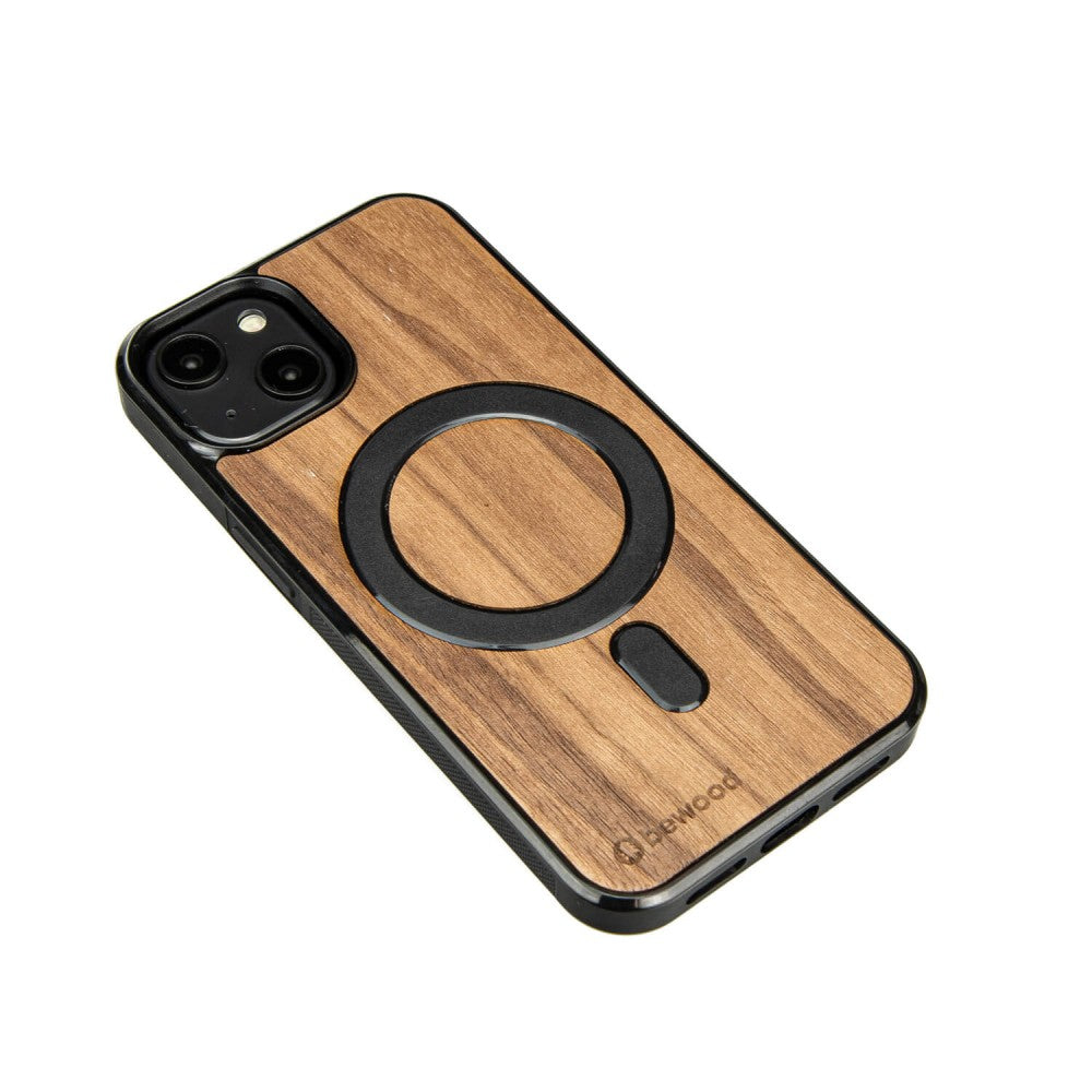 Holzhülle für iPhone 14, Bewood Amerikanischer für MagSafe