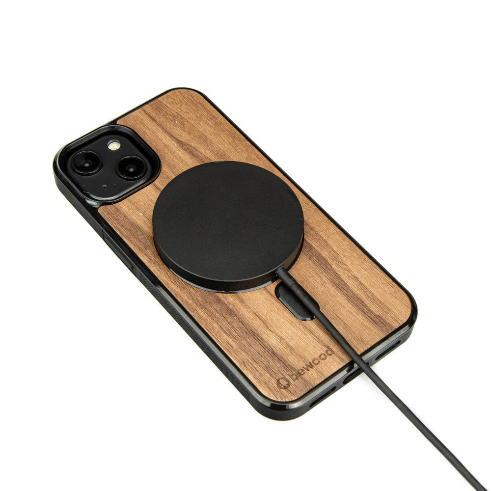 Holzhülle für iPhone 14, Bewood Amerikanischer für MagSafe