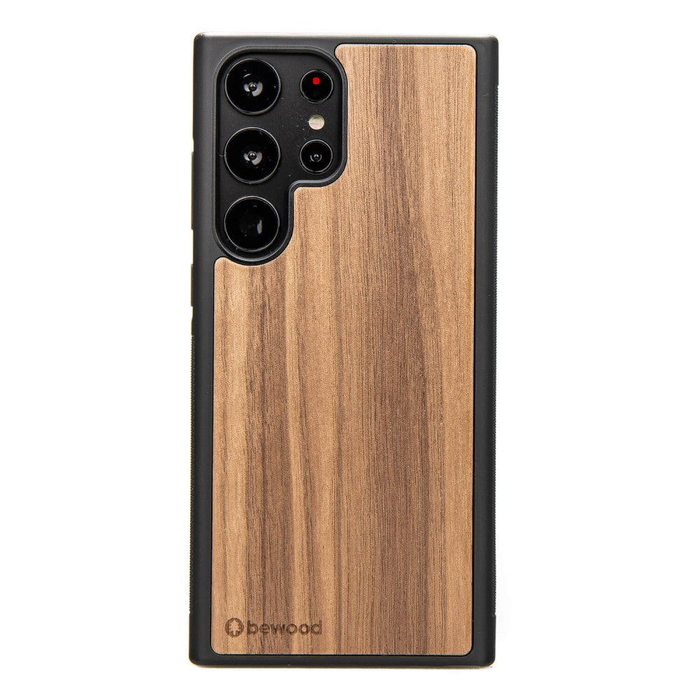 Holzhülle für Galaxy S23 Ultra, Bewood Amerikanischer Nussbaum