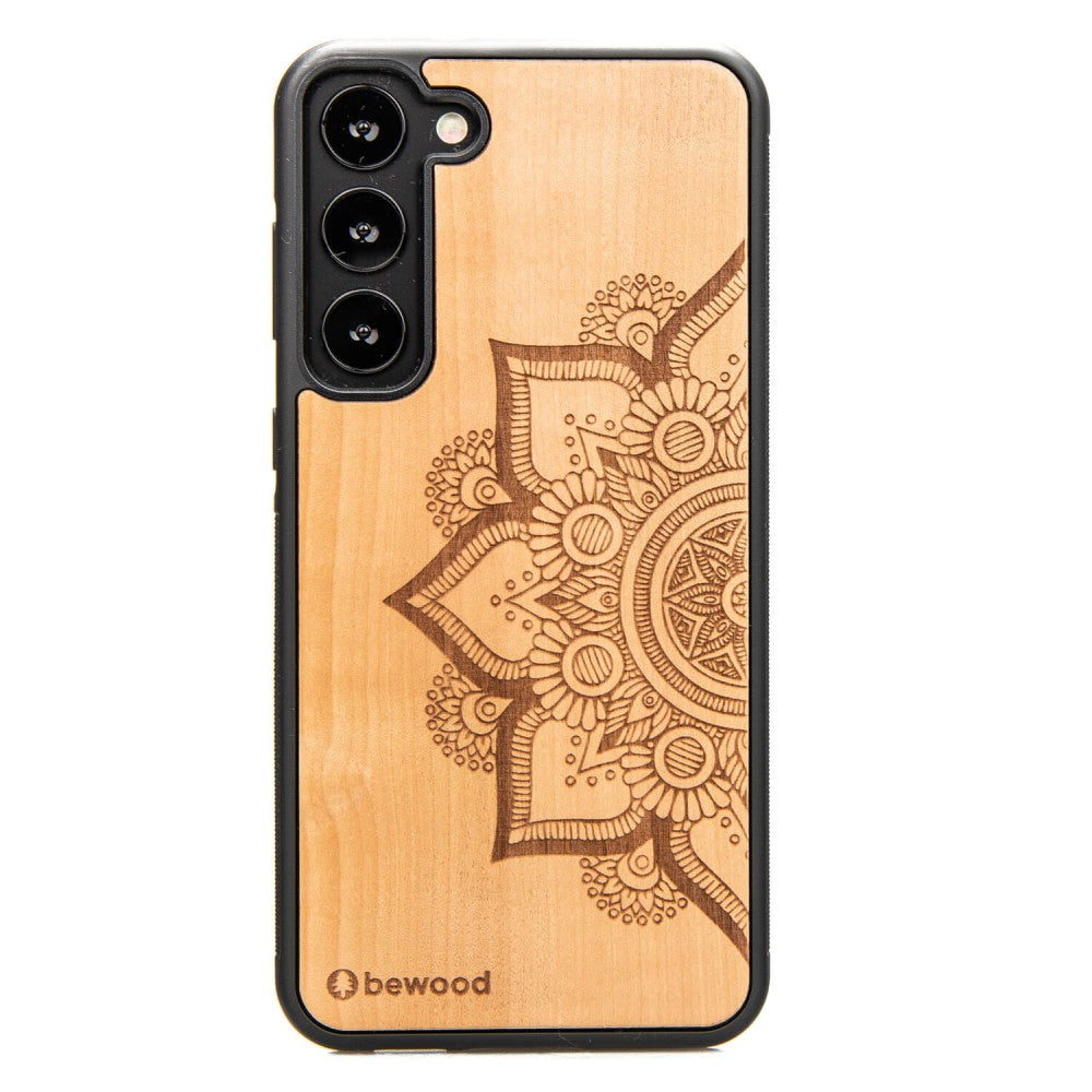 Holzhülle für Galaxy S23 Plus, Bewood Apfelbaum Mandala