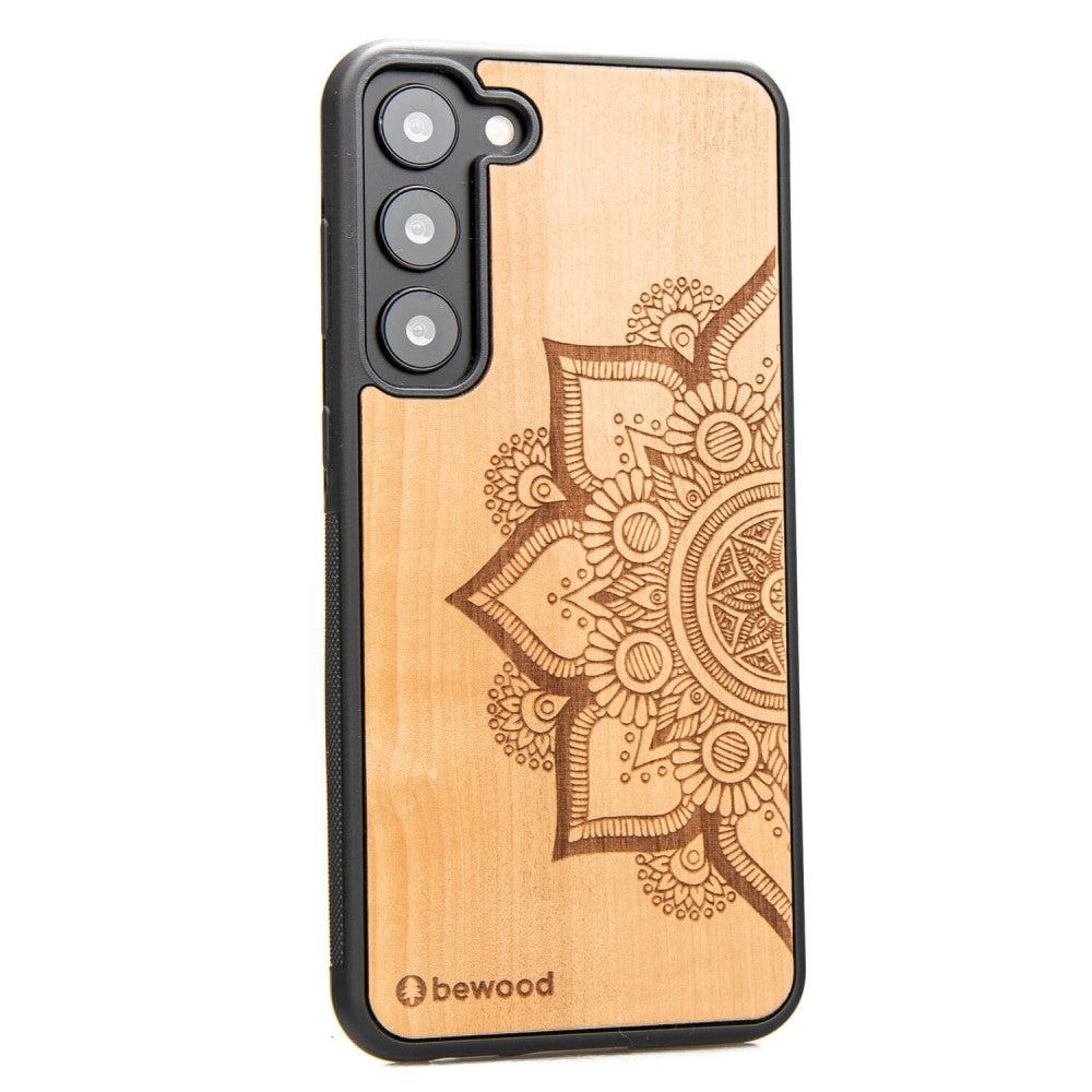 Holzhülle für Galaxy S23 Plus, Bewood Apfelbaum Mandala