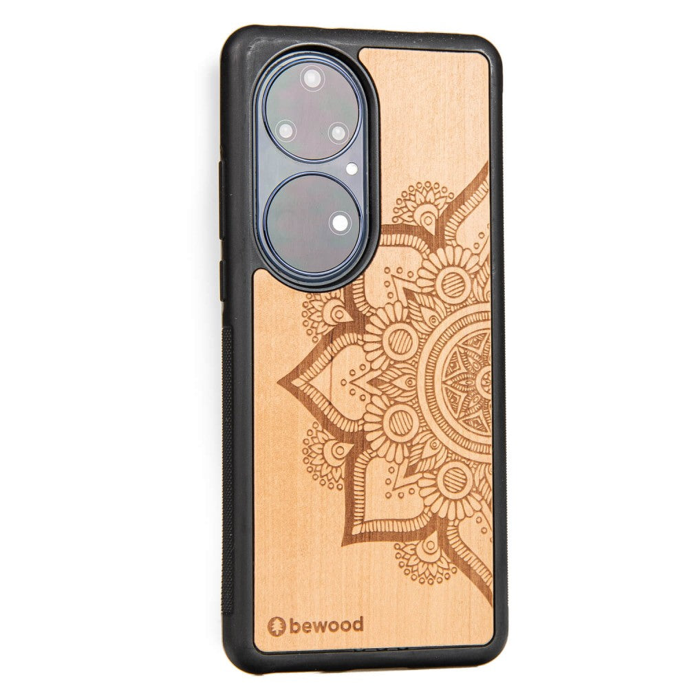 Holzhülle für Huawei P50 Pro, Bewood Apfelbaum Mandala