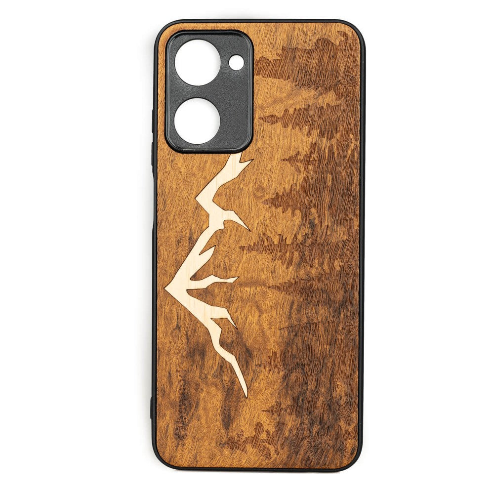 Holzhülle für Realme 10, Bewood Imbuia-Gebirge