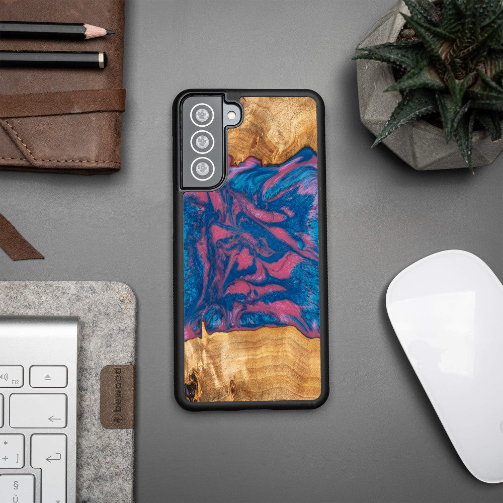 Holzhülle für Galaxy S21 FE, Bewood Unique Neons Vegas