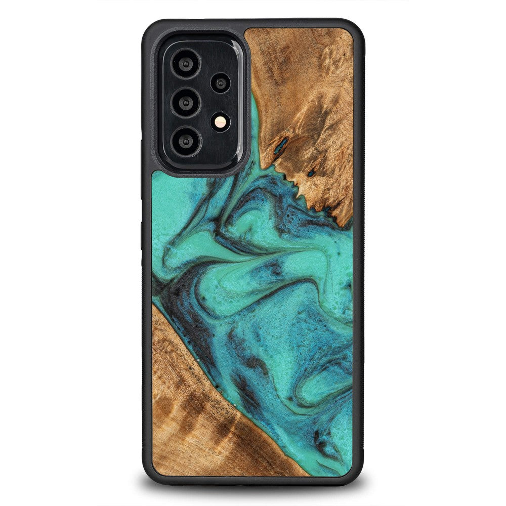 Holzhülle für Galaxy A53 5G, Bewood Unique Turquoise
