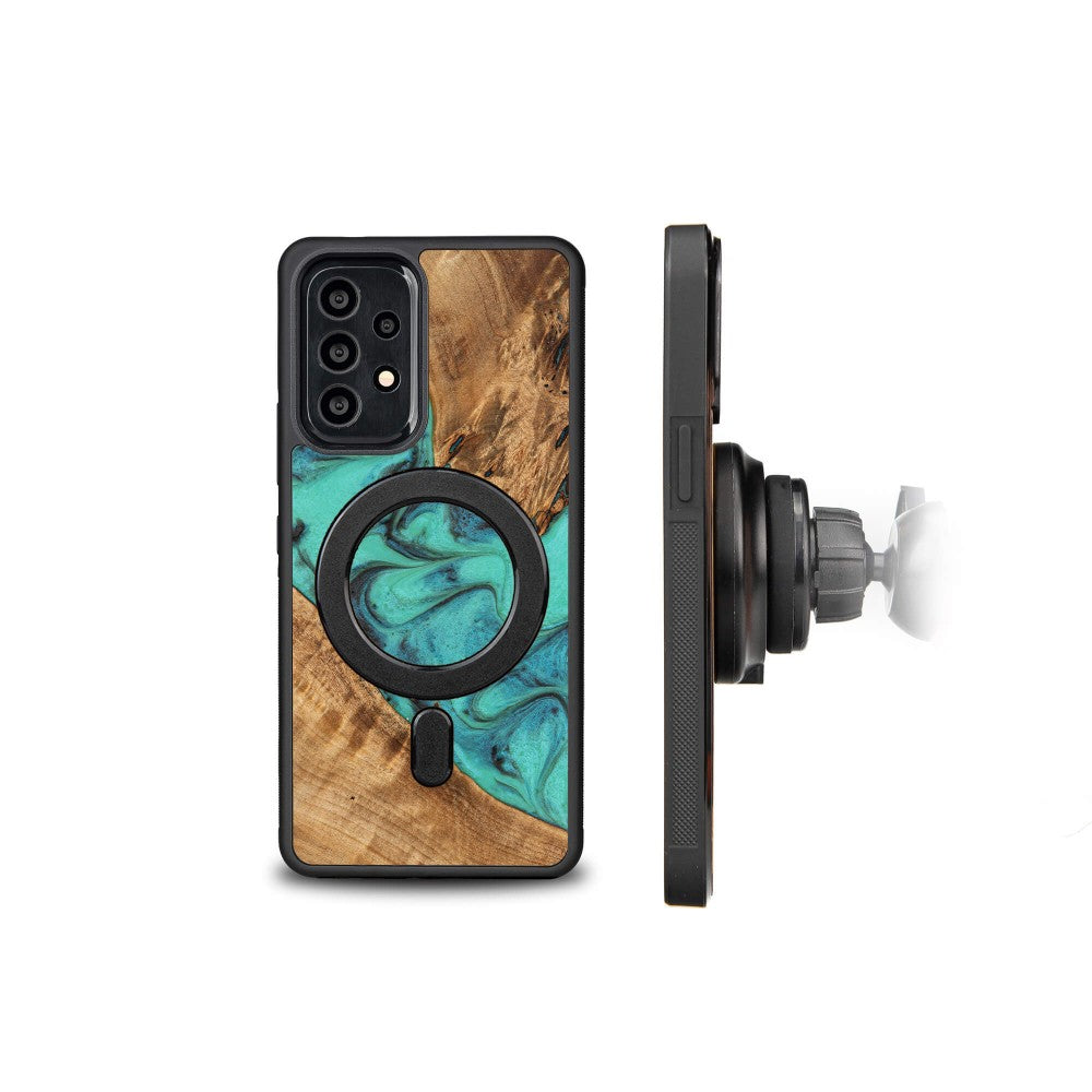 Holzhülle für Galaxy A53 5G, Bewood Unique Turquoise