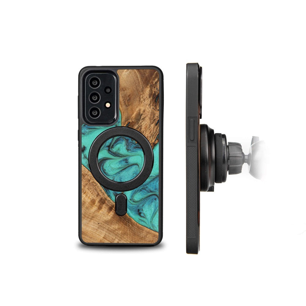 Holzhülle für Galaxy A33 5G, Bewood Unique Turquoise