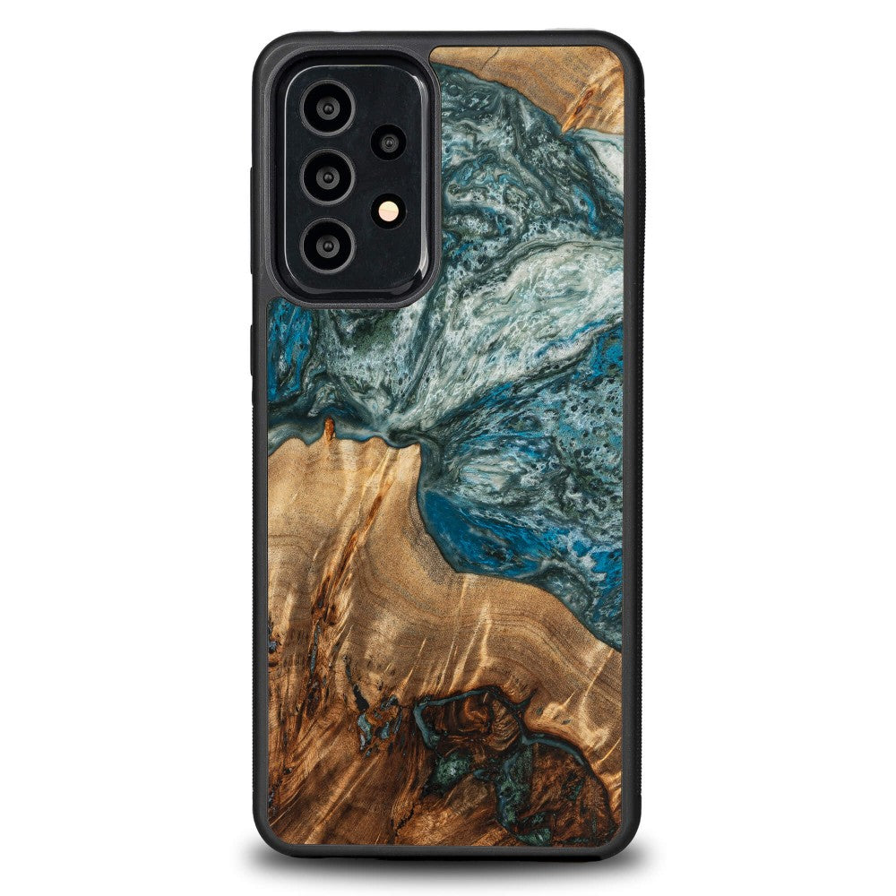 Holzhülle für Galaxy A33 5G, Bewood Unique Planets Erde