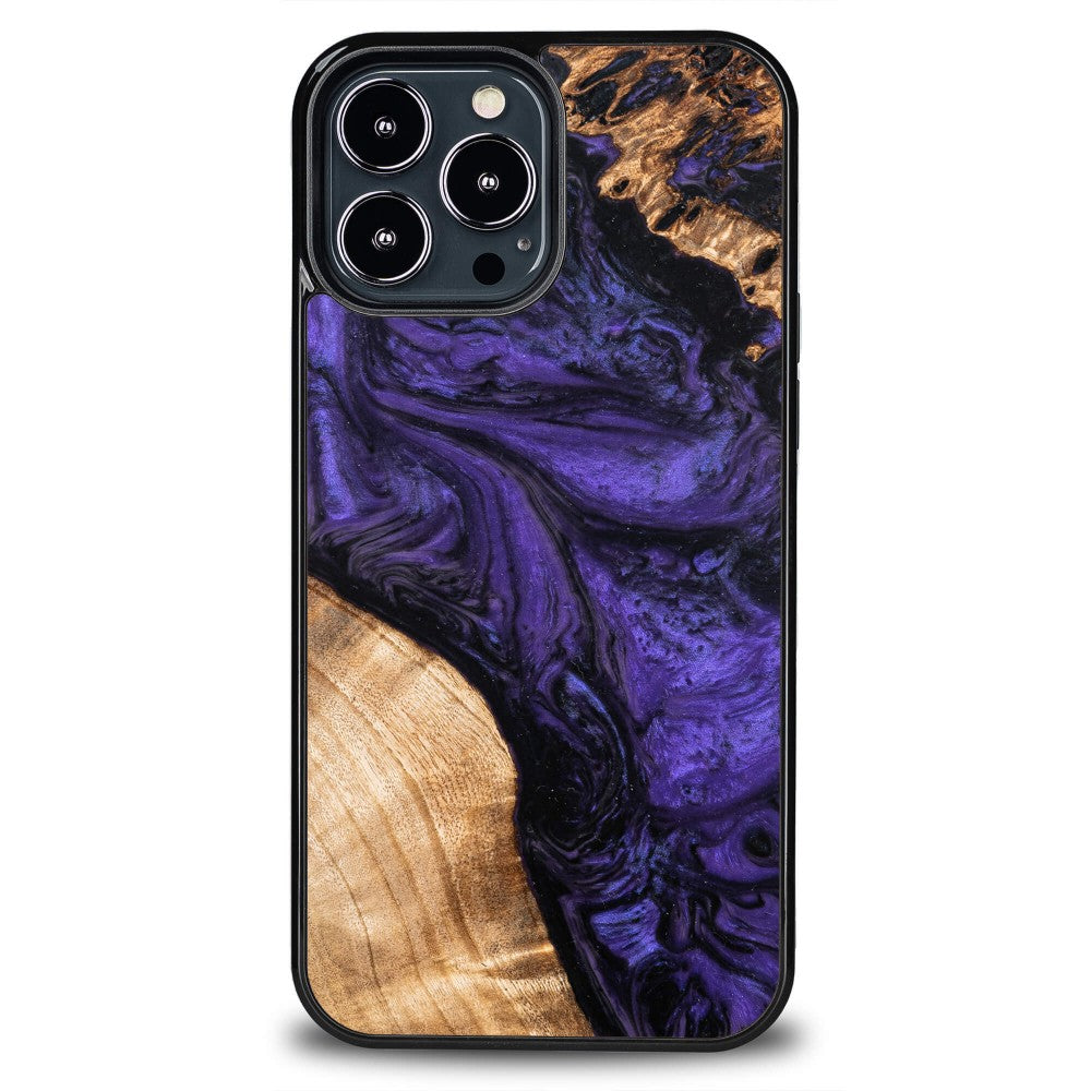 Holzhülle für iPhone 13 Pro Max, Bewood Unique Violet