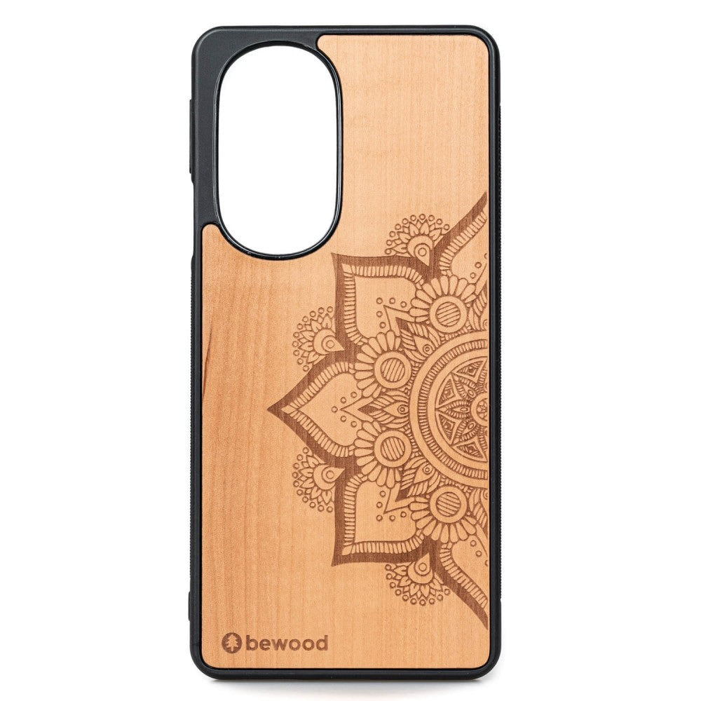 Holzhülle für Motorola Edge 30 Pro, Bewood Apfelbaum Mandala