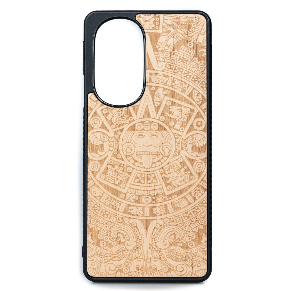 Holzhülle für Motorola Edge 30 Pro, Bewood Aniegre Aztekischer Kalender