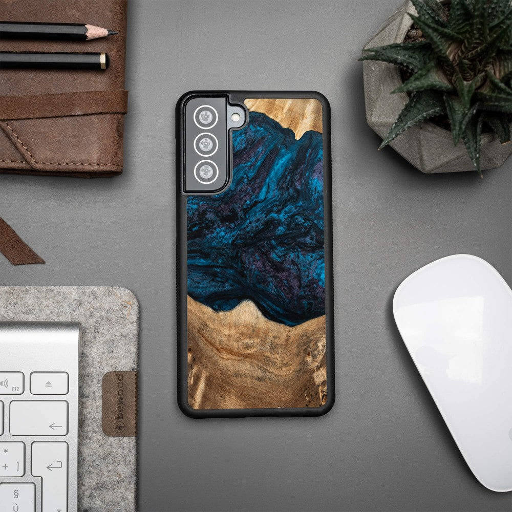 Holzhülle für Galaxy S21, Bewood Unique Planets Neptun