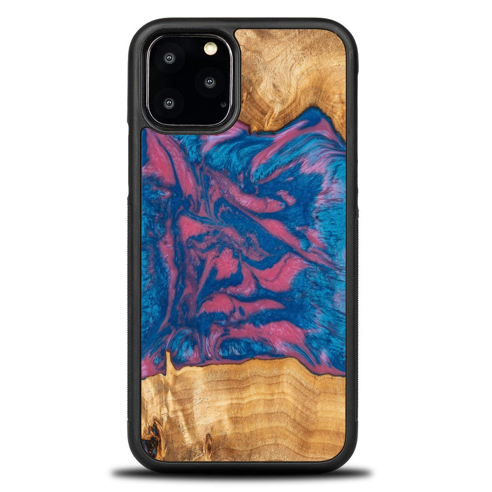 Holzhülle für iPhone 11 Pro, Bewood Unique Neons Vegas