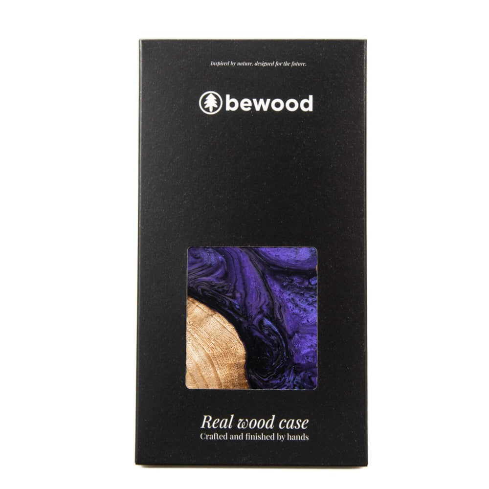 Holzhülle für iPhone 13 Pro Max, Bewood Unique Violet für MagSafe