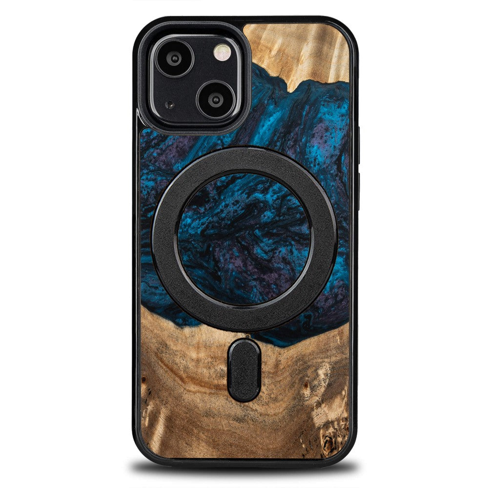 Holzhülle für iPhone 13 Mini, Bewood Unique Planets Neptun für MagSafe