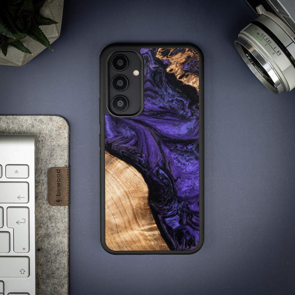 Holzhülle für Galaxy A54 5G, Bewood Unique Violet