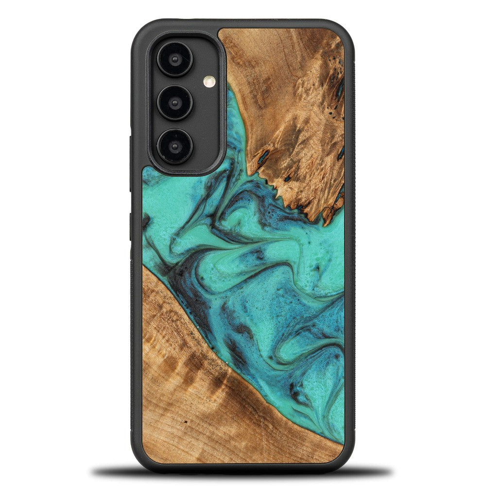 Holzhülle für Galaxy A54 5G, Bewood Unique Turquoise